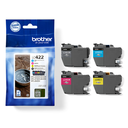 Brother LC422VAL ink cartridge 4 pc(s) Original Black, Cyan, Magenta, Yellow Brother LC422VAL ink cartridge 4 pc(s) Original Black, Cyan, Magenta, Yellow